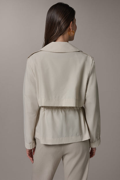LONG SLEEVE DOUBLE BREASTED TRENCH JACKET - Sandstone