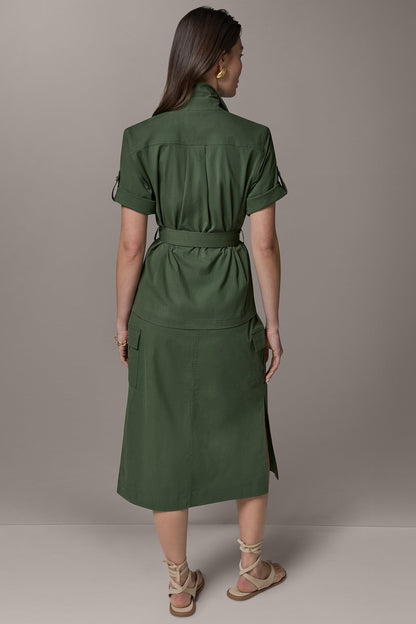 SHORT SLEEVE SAFARI JACKET - Verde