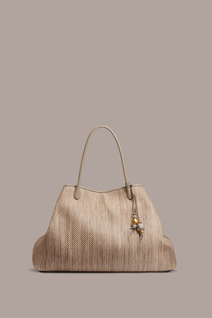 WEEKEND EXTRA LARGE RAFFIA TOTE - Moth