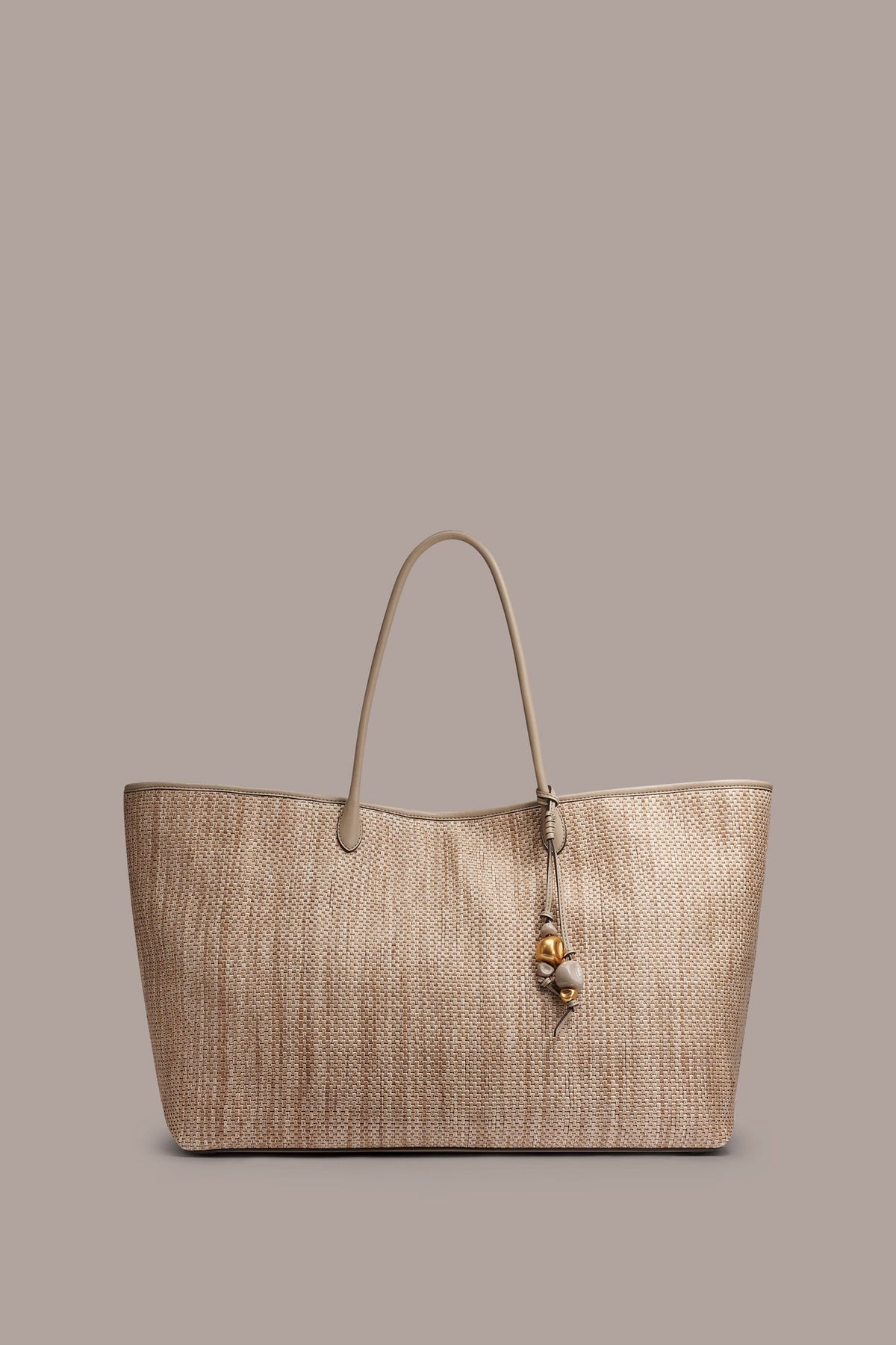 WEEKEND EXTRA LARGE RAFFIA TOTE - Moth