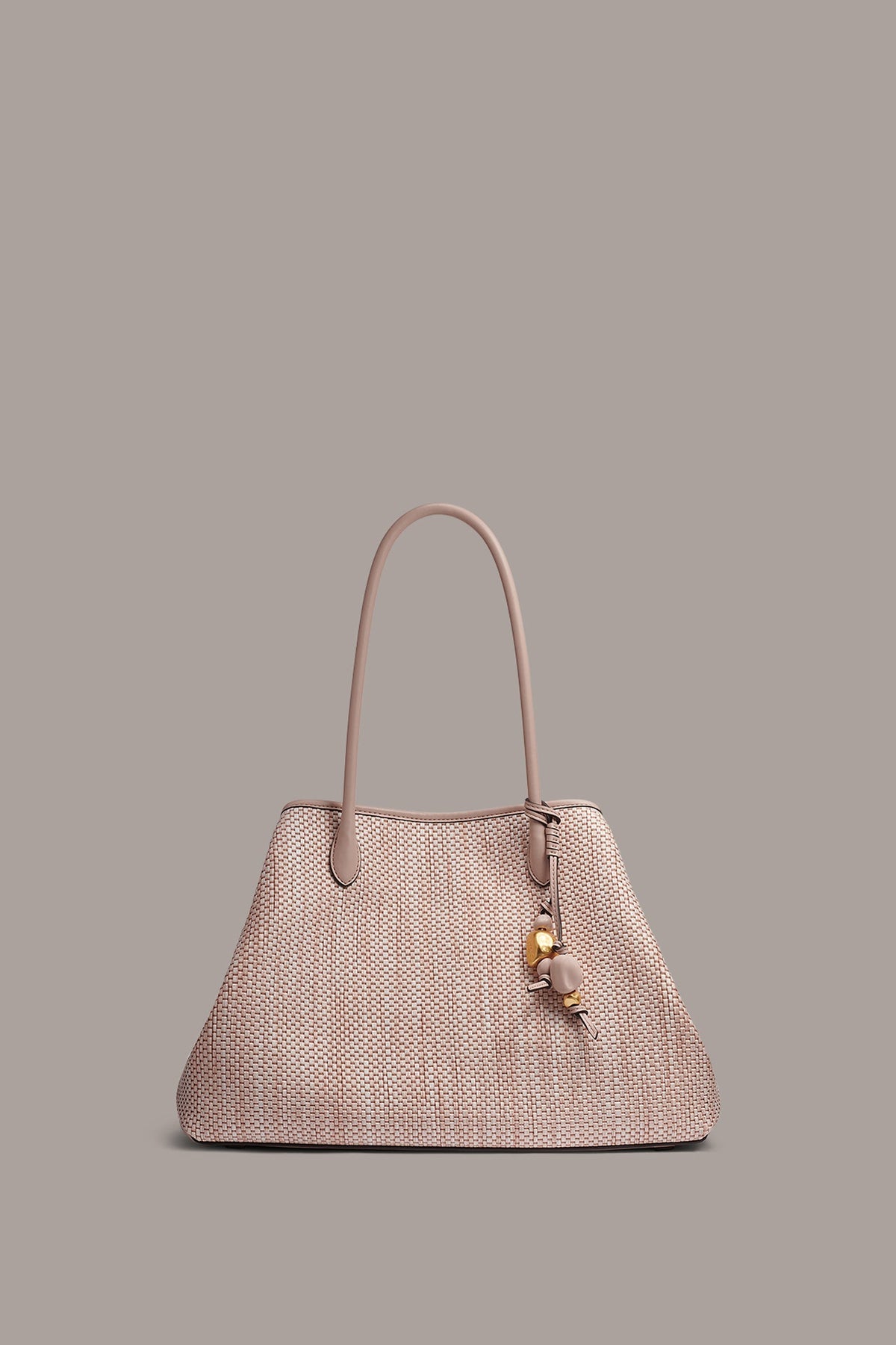 WEEKEND MEDIUM RAFFIA TOTE - Snow Petal