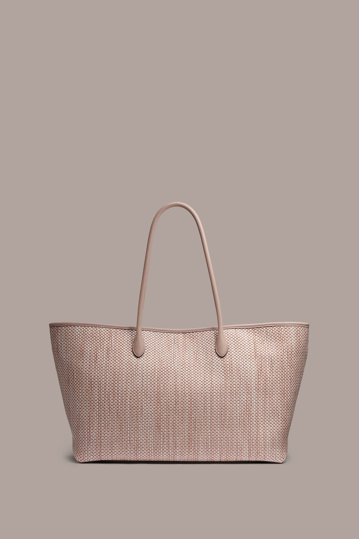 WEEKEND MEDIUM RAFFIA TOTE - Snow Petal