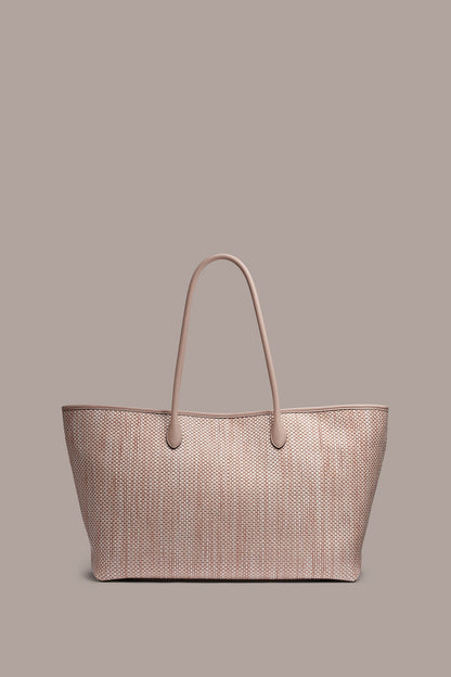 WEEKEND MEDIUM RAFFIA TOTE - Snow Petal