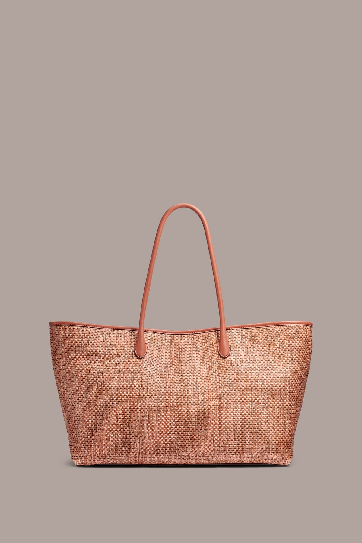 WEEKEND MEDIUM RAFFIA TOTE - Amber