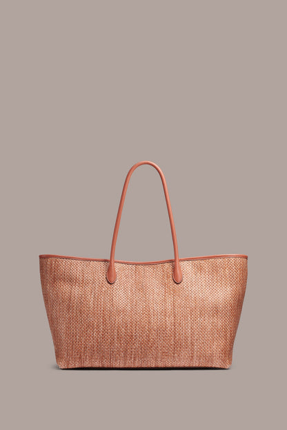 WEEKEND MEDIUM RAFFIA TOTE - Amber