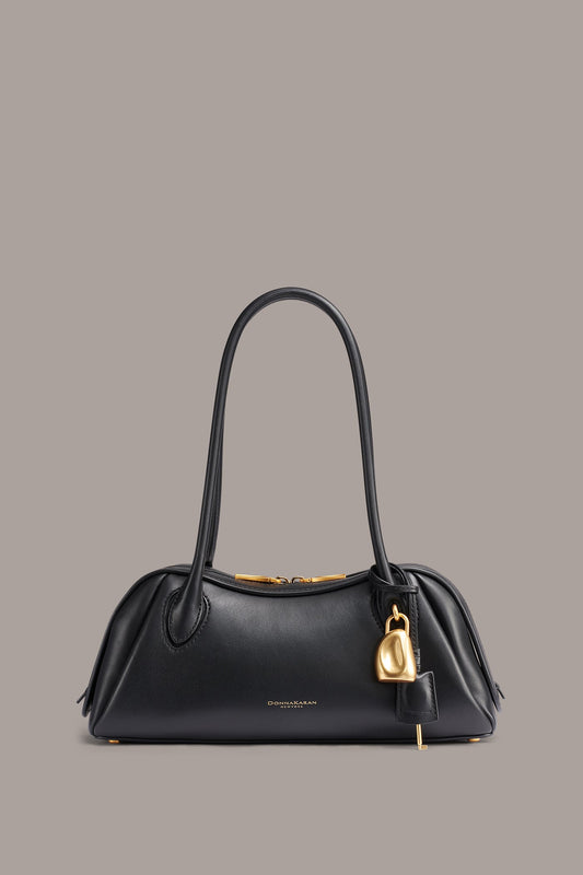 TERRY SHOULDER BAG - Black/Gold