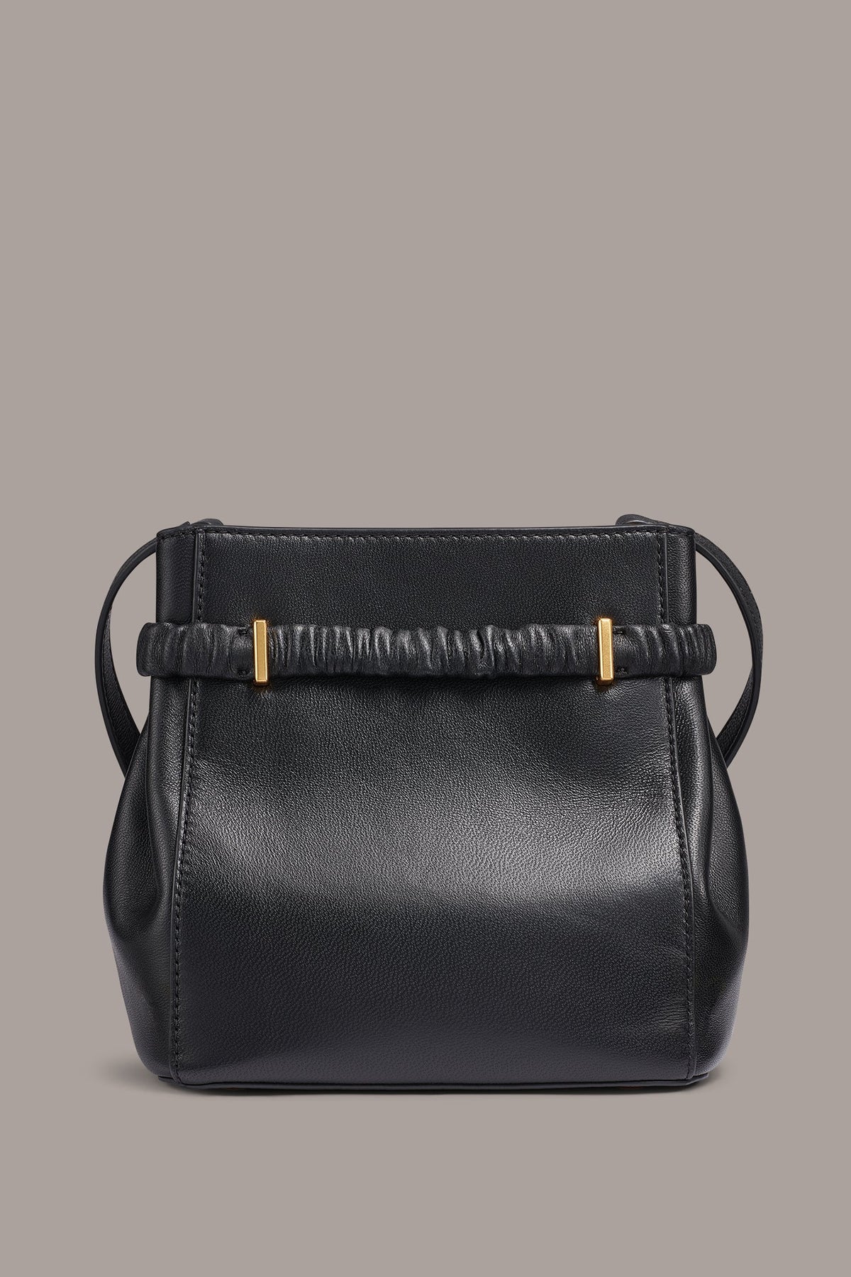 GINGHAM LOGO CROSSBODY - Black / Gold