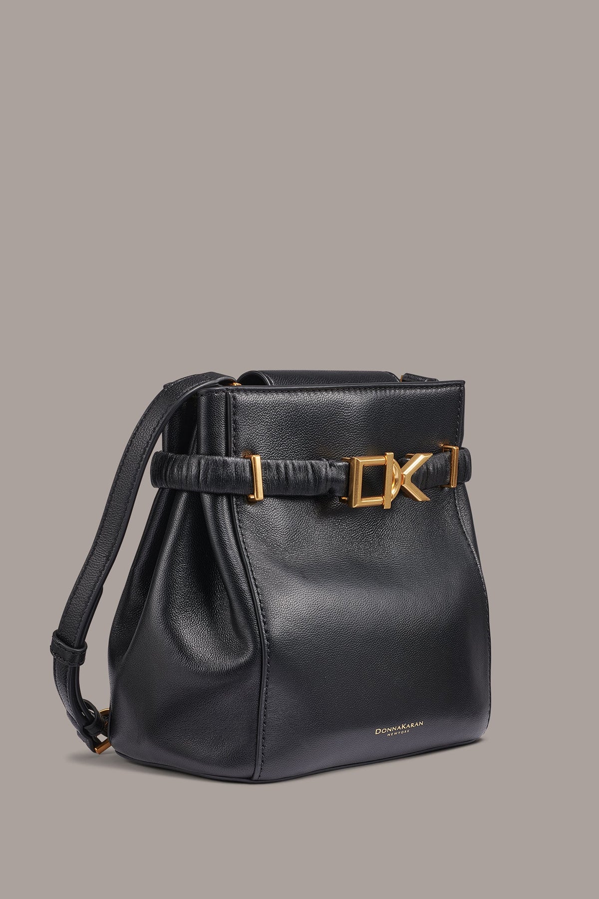 GINGHAM LOGO CROSSBODY - Black / Gold