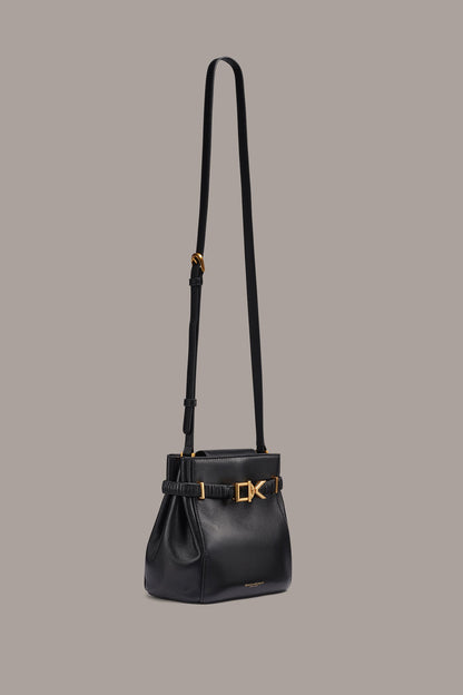 GINGHAM LOGO CROSSBODY - Black / Gold