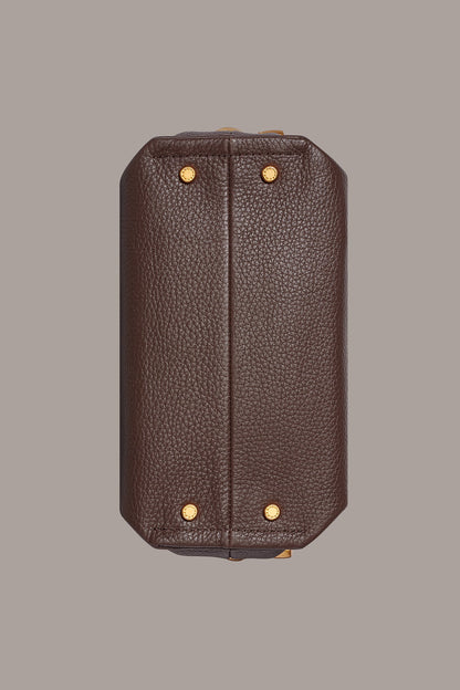 CASHMERE LEATHER CROSSBODY BAG - Umber
