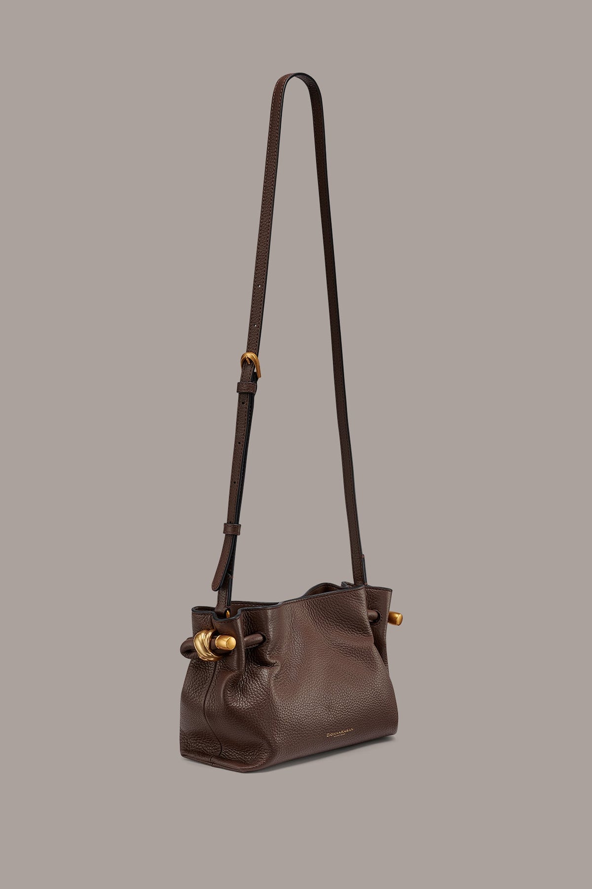 CASHMERE LEATHER CROSSBODY BAG - Umber
