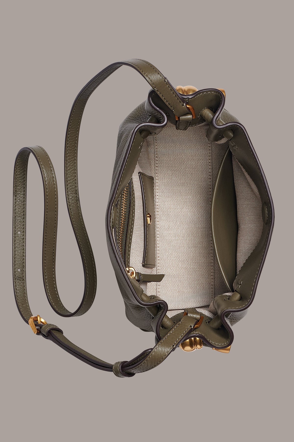 CASHMERE LEATHER CROSSBODY BAG - Capers