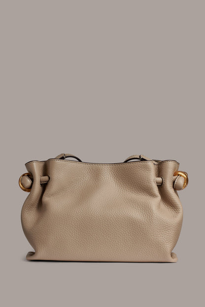 CASHMERE LEATHER CROSSBODY BAG - Moth