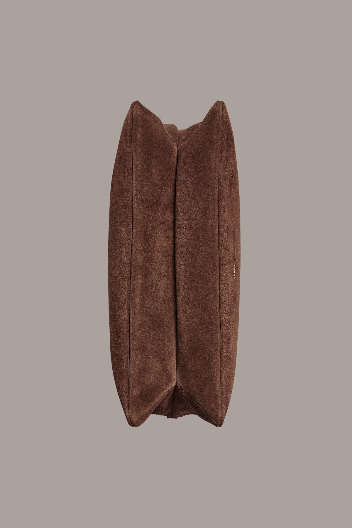 VELVET LARGE SHOULDER BAG - Chocolate
