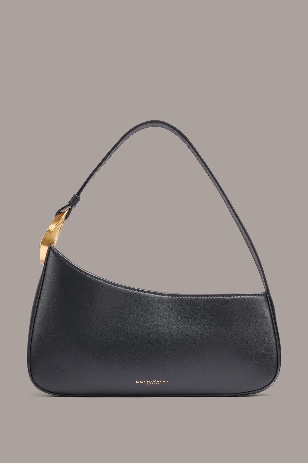 JERSEY SHOULDER BAG - Black / Gold