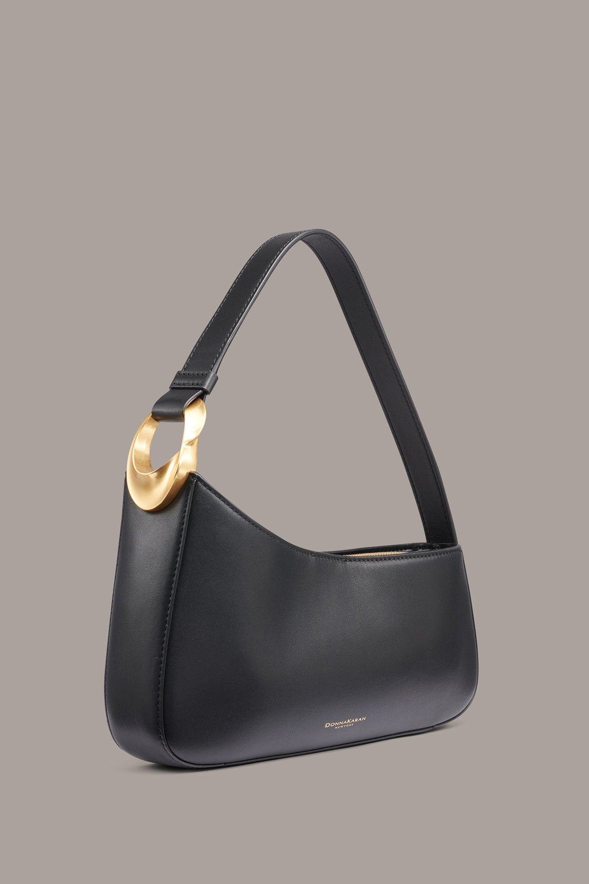 JERSEY SHOULDER BAG - Black / Gold