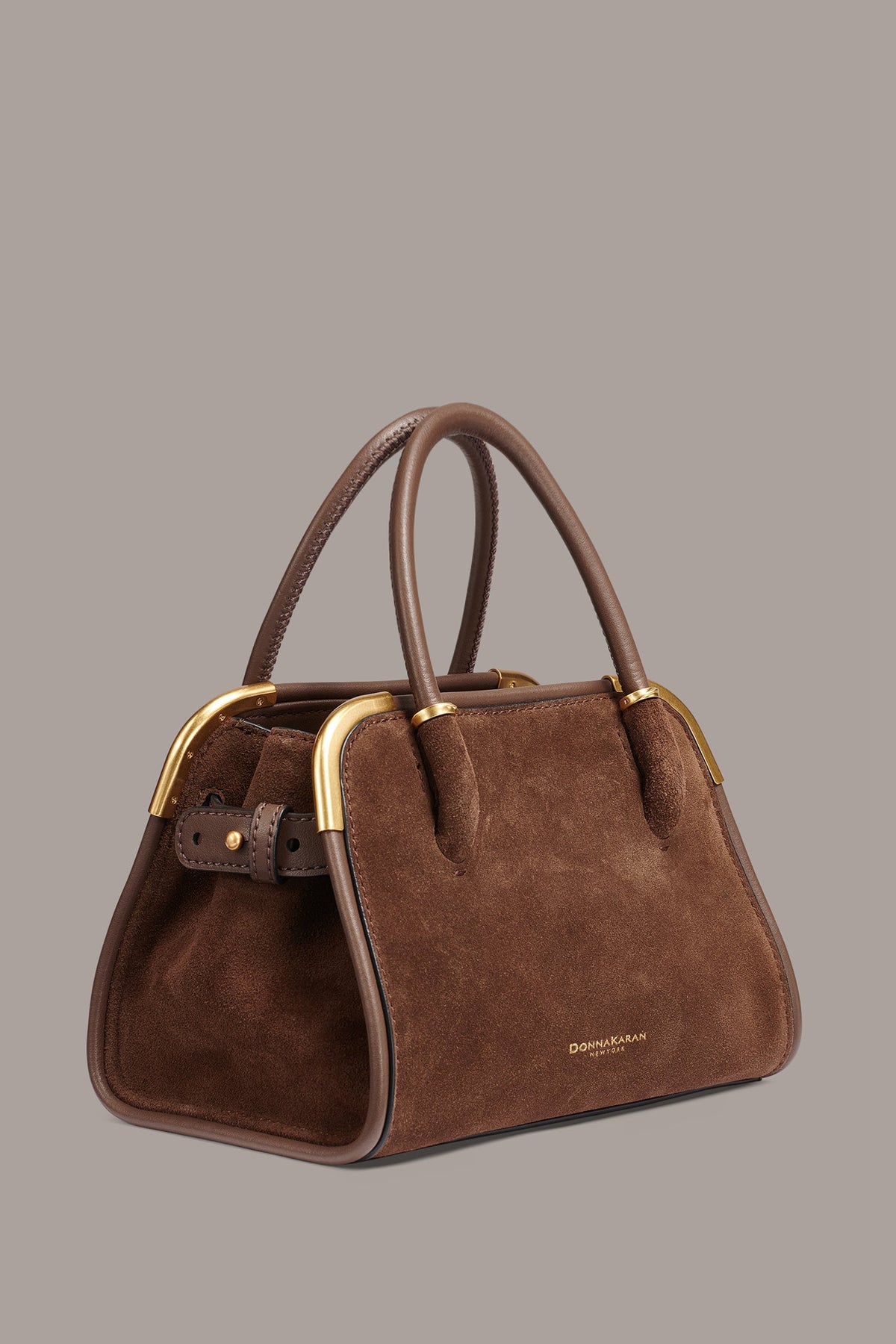 SATIN MINI SATCHEL - Chocolate