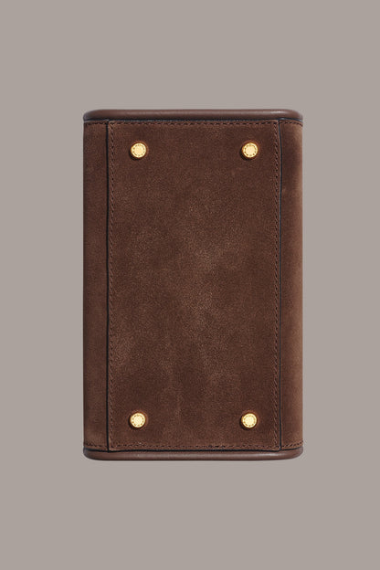 SATIN MINI SATCHEL - Chocolate