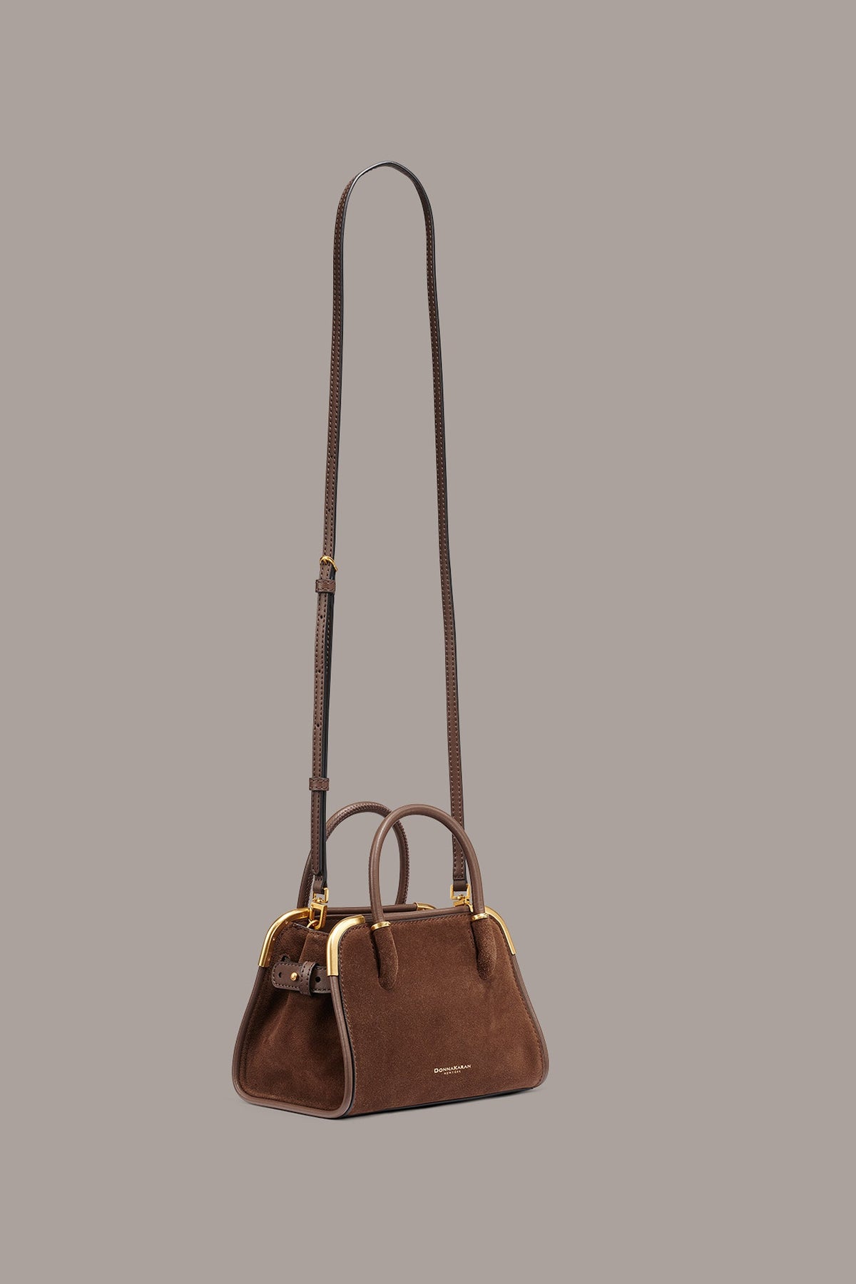 SATIN MINI SATCHEL - Chocolate