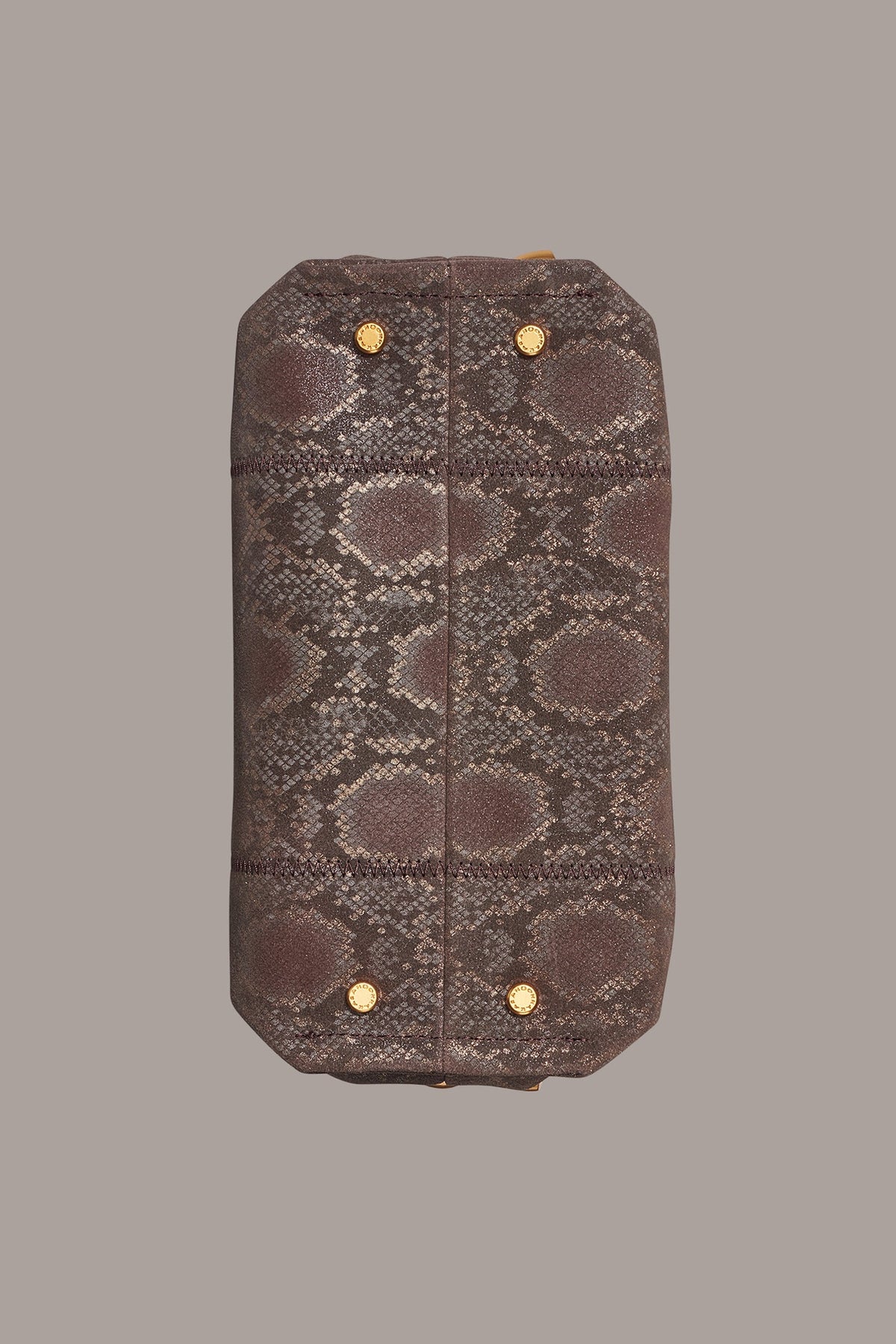 CASHMERE SNAKE-EFFECT CROSSBODY BAG - Brown Multi