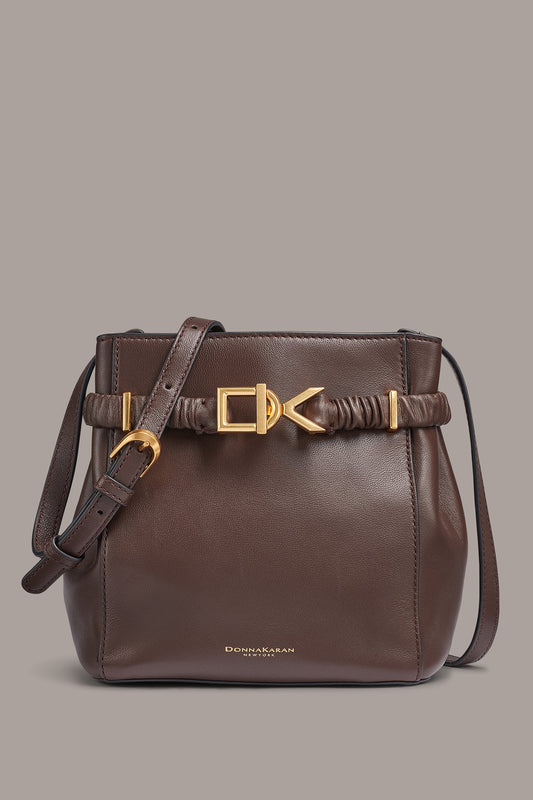 GINGHAM LOGO CROSSBODY - Umber