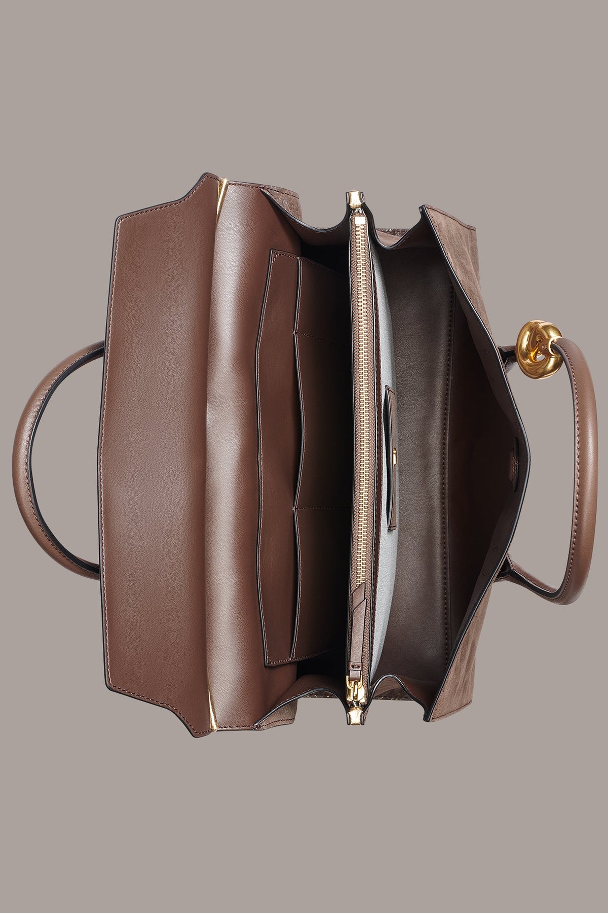 LODEN SNAKE-EFFECT SATCHEL BAG - Brown Multi