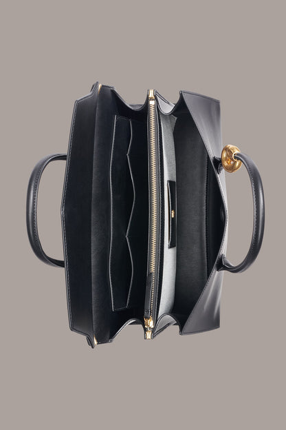 LODEN SATCHEL - Black / Gold