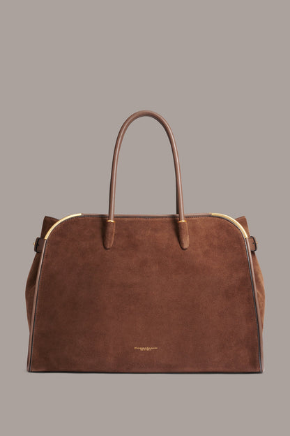 SATIN TOTE - Chocolate