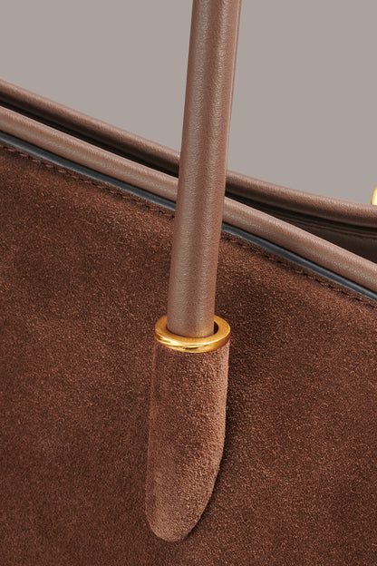 SATIN TOTE - Chocolate