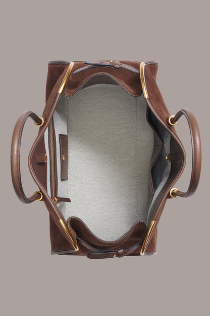 SATIN TOTE - Chocolate