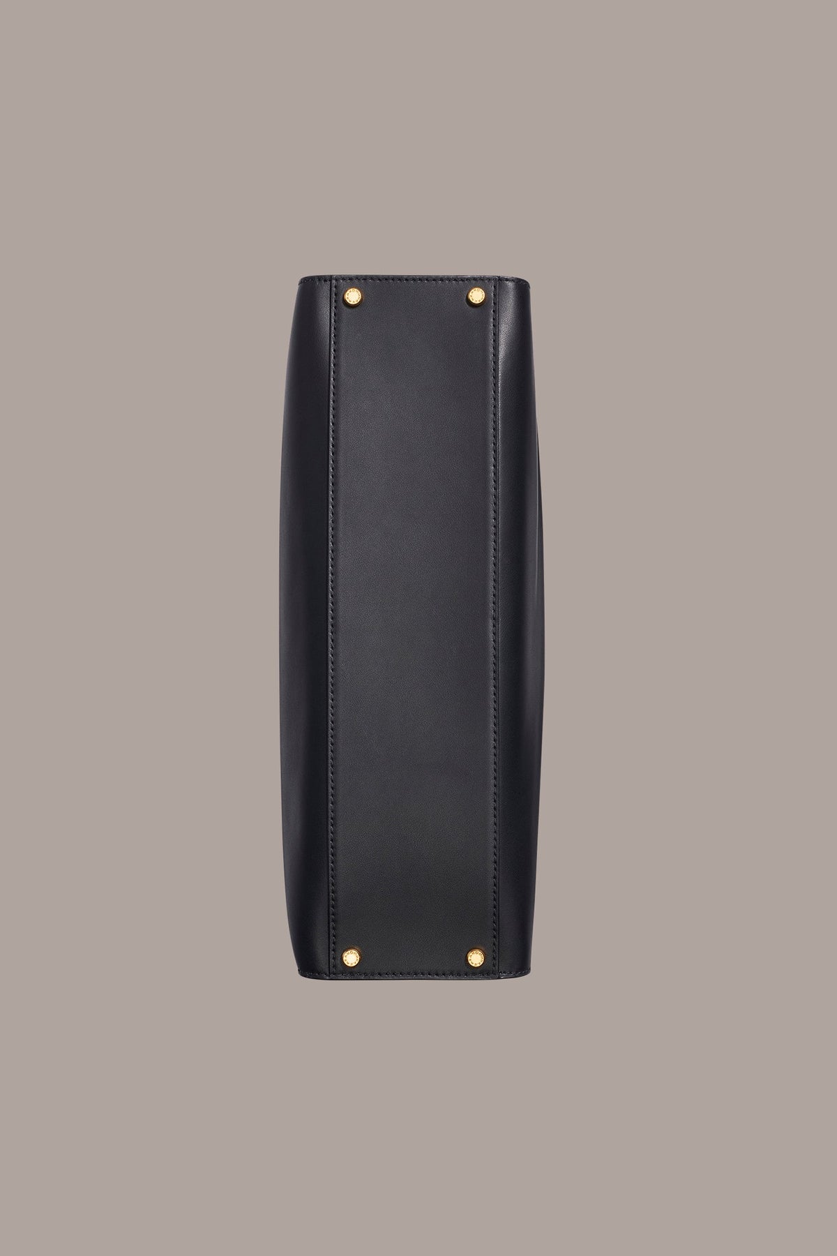MERINO LEATHER LOGO TOTE - Black / Gold