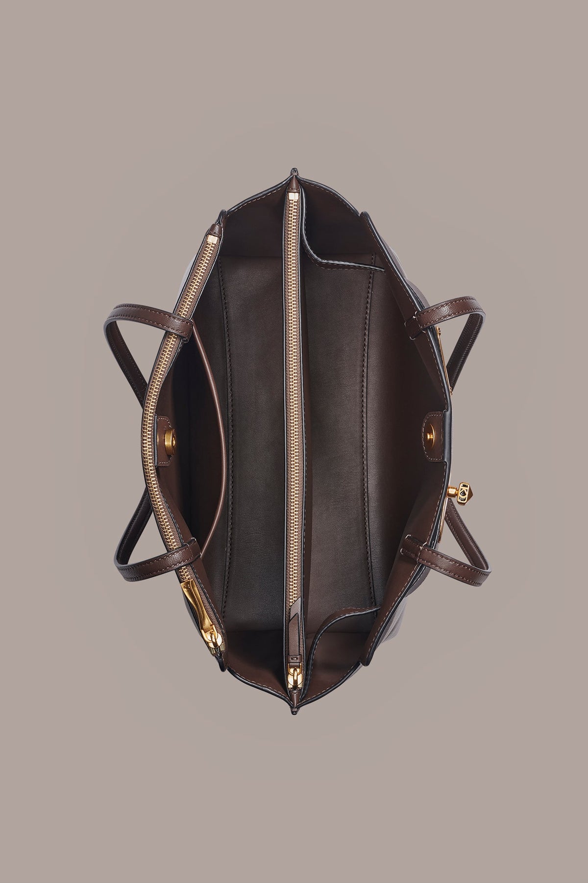 BRIDGEHAMPTON LEATHER TOTE - Umber