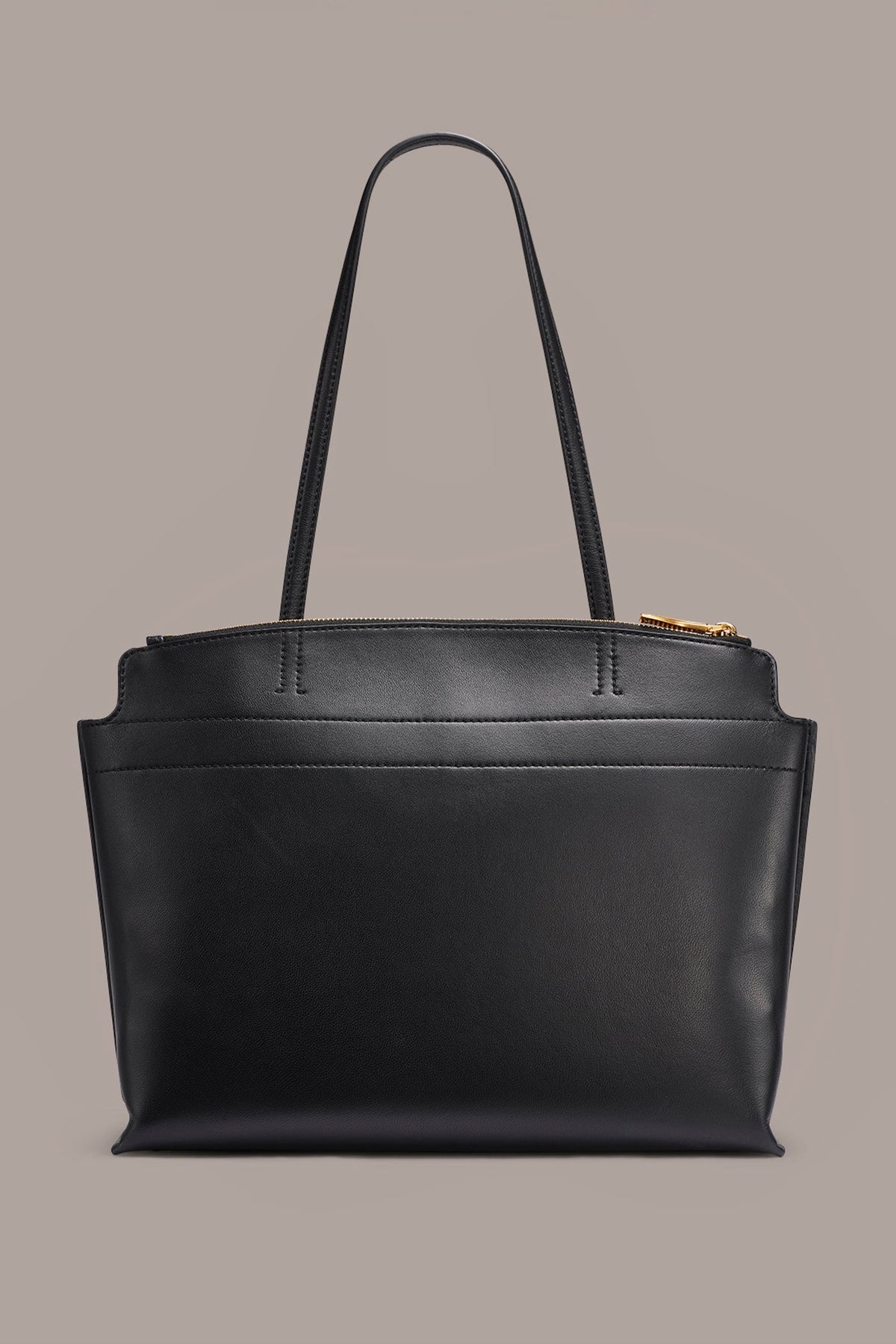 BRIDGEHAMPTON LEATHER TOTE - Black / Gold