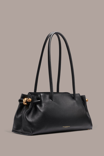 CASHMERE MEDIUM TOTE - BLACK/GOLD