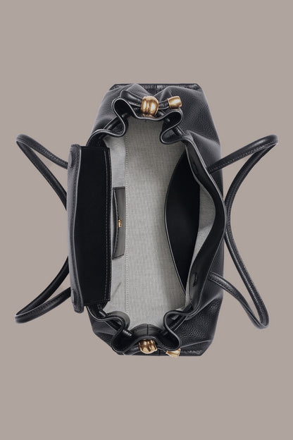 CASHMERE MEDIUM TOTE - BLACK/GOLD