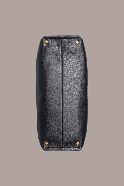 CASHMERE MEDIUM TOTE - BLACK/GOLD