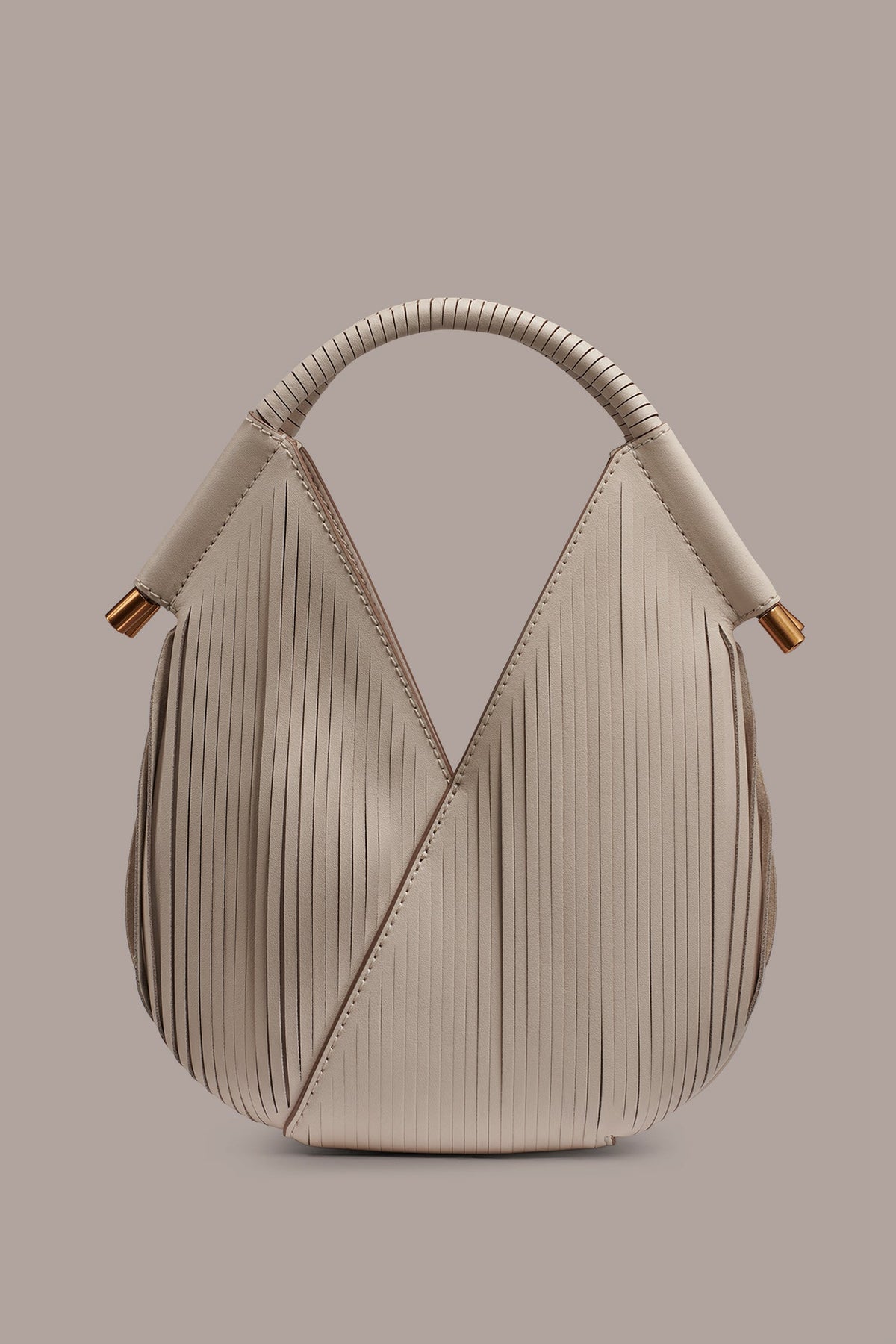 BALDWIN LASER-CUT LEATHER MICRO CROSSBODY BAG - Sand