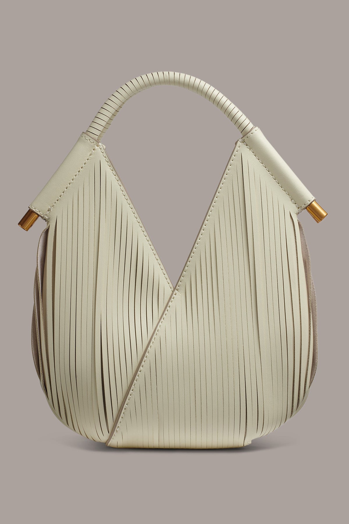 BALDWIN LASER-CUT LEATHER MICRO CROSSBODY BAG - Butter Cream