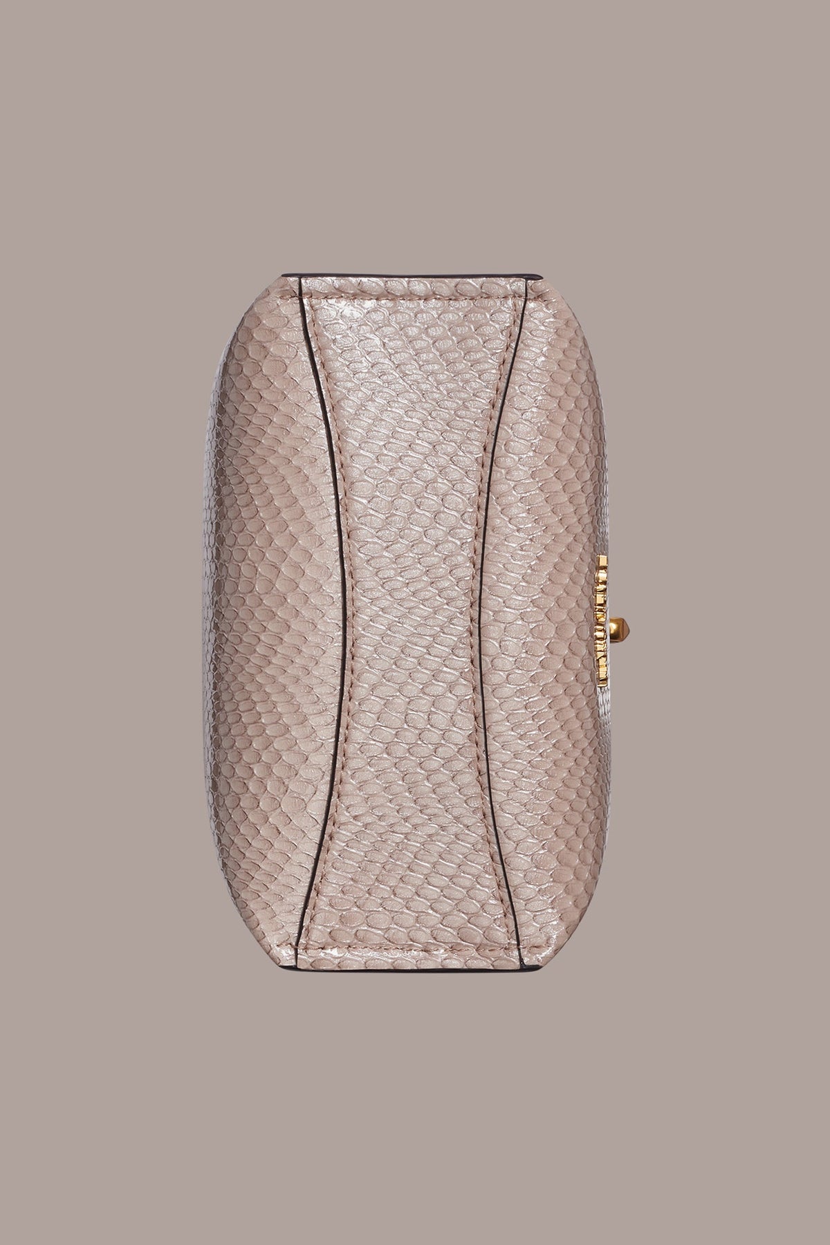 BRIDGEHAMPTON SNAKE-EFFECT LEATHER CROSSBODY BAG - Snow Petal
