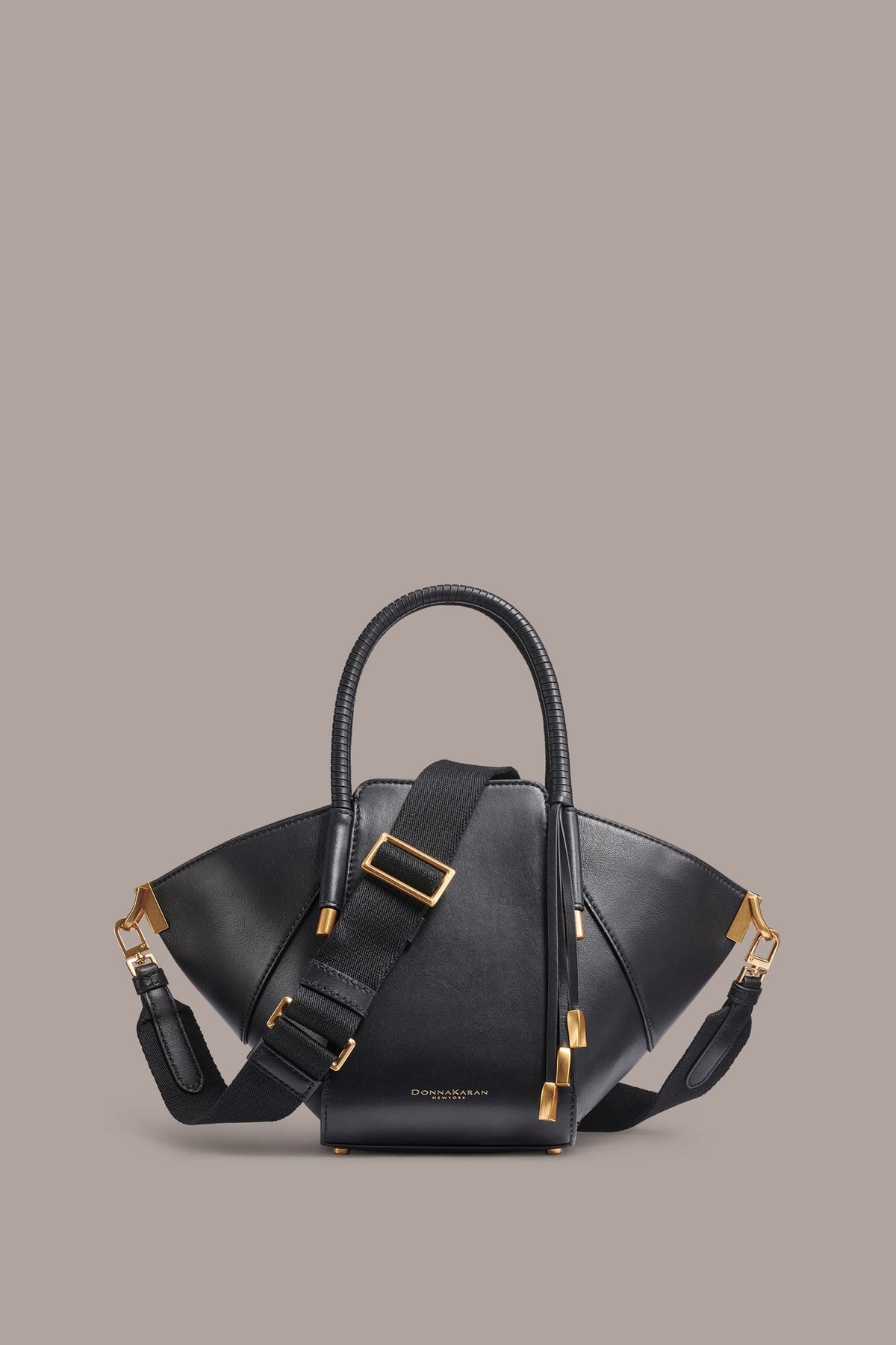 BALDWIN LEATHER CROSSBODY BAG - Black / Gold