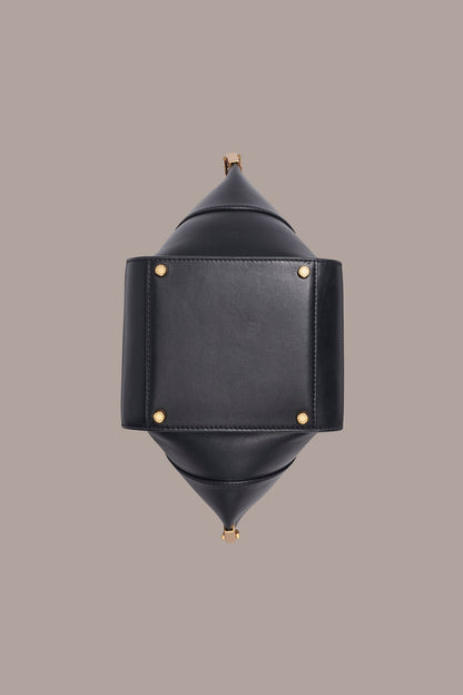 BALDWIN LEATHER CROSSBODY BAG - Black / Gold