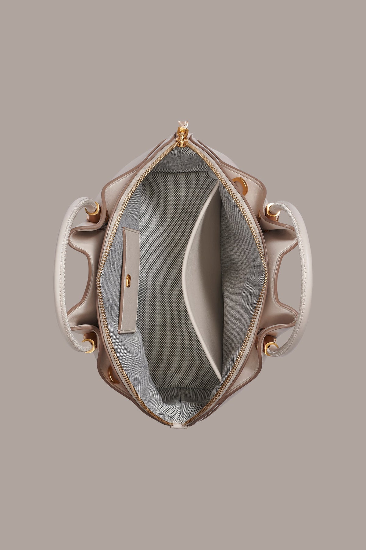 OXFORD LEATHER CROSSBODY BAG - Sand