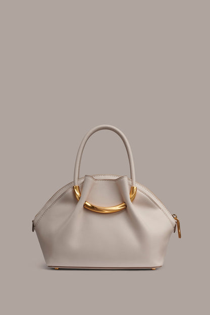 OXFORD LEATHER CROSSBODY BAG - Sand