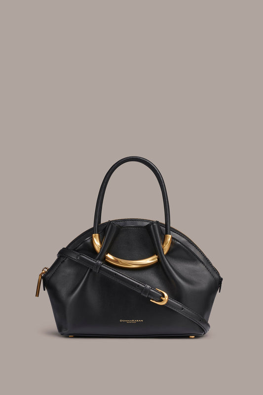 OXFORD LEATHER CROSSBODY BAG - Black / Gold