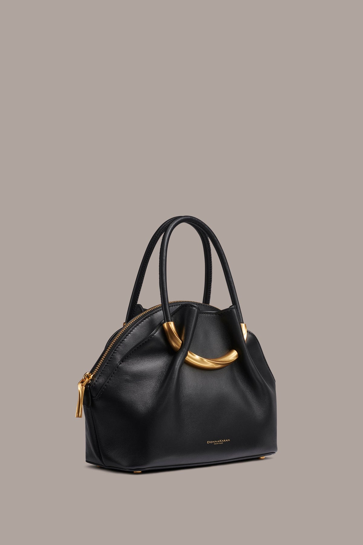 OXFORD LEATHER CROSSBODY BAG - Black / Gold