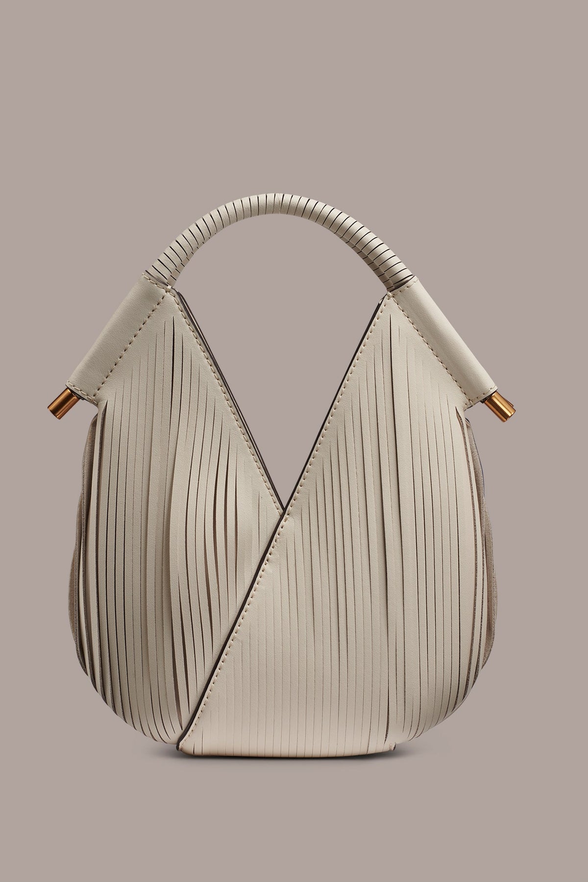 BALDWIN FLORAL LASER-CUT LEATHER MICRO CROSSBODY - Bone
