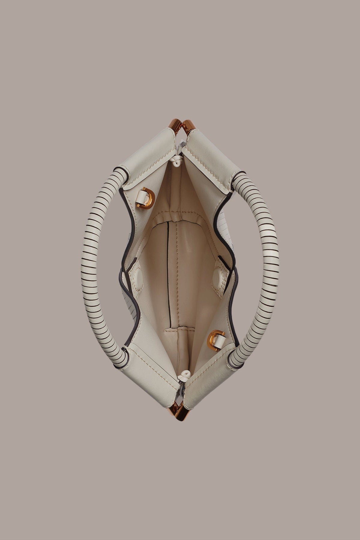 BALDWIN FLORAL LASER-CUT LEATHER MICRO CROSSBODY - Bone