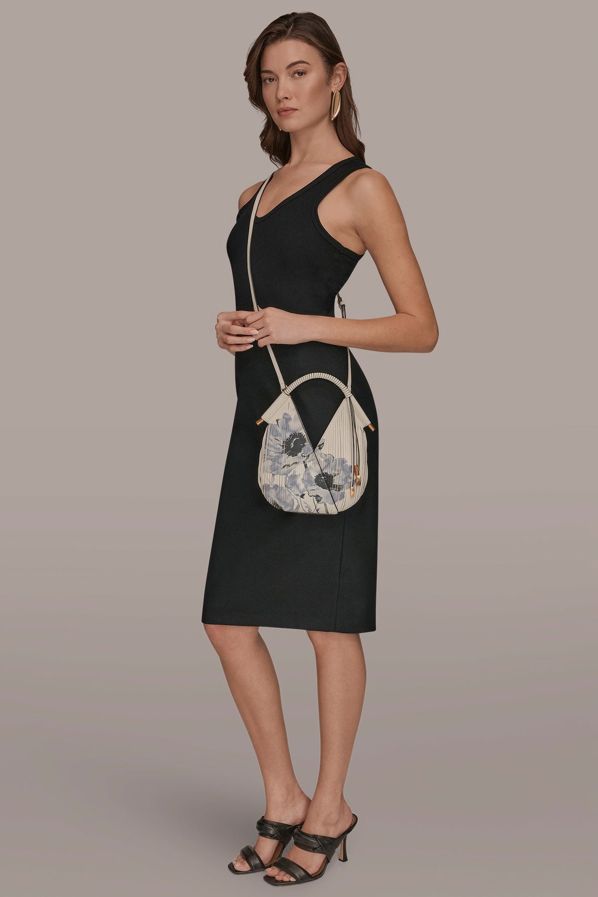 BALDWIN FLORAL LASER-CUT LEATHER MICRO CROSSBODY - Bone