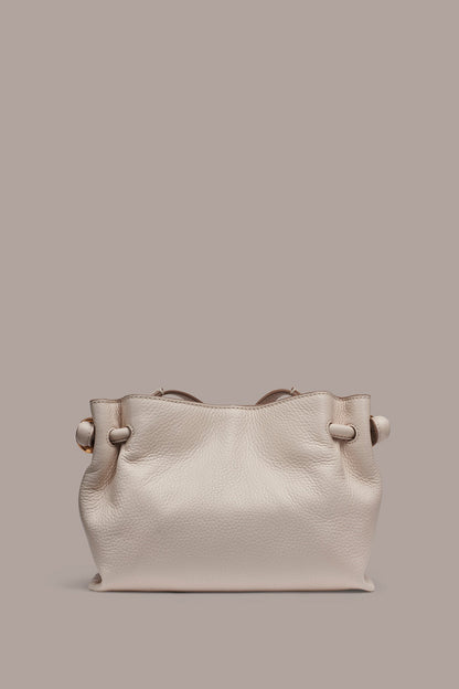 CASHMERE LEATHER CROSSBODY BAG - SAND