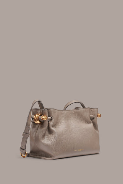 CASHMERE LEATHER CROSSBODY BAG - CLOUD